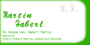 martin haberl business card